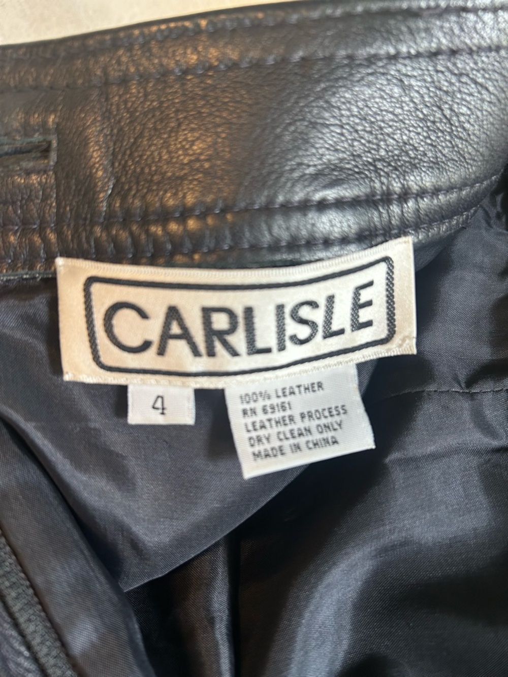 Classic Leather Mini Pencil Skirt in Dark Navy Blue Women’s 4 - Picture 4 of 8